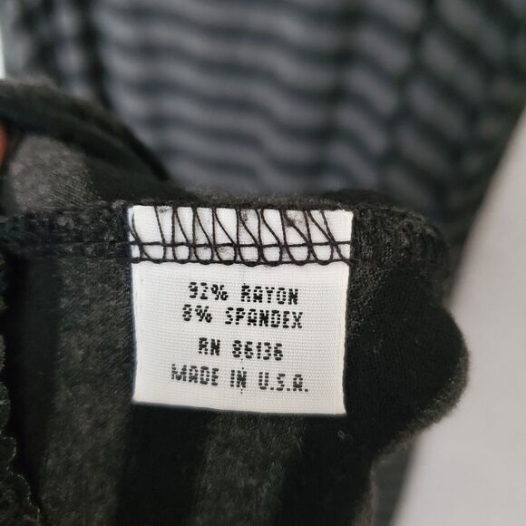 Bryn Walker Women's Gray Black Stripe Cowl Neck Lagenlook Asymmetric Dress Small - Picture 5 of 6